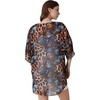 image:imageAmbesonne Womens Kimono Sheer Chiffon CardiganGinger Brown Slate Blue