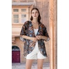 image:imageAmbesonne Womens Kimono Sheer Chiffon CardiganGinger Brown Slate Blue