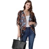 image:imageAmbesonne Womens Kimono Sheer Chiffon CardiganGinger Brown Slate Blue
