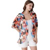 image:imageAmbesonne Womens Kimono Sheer Chiffon CardiganOrange Coral Sky Blue