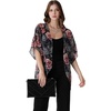 image:imageAmbesonne Womens Kimono Sheer Chiffon CardiganPink Dimgray Grey