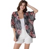 image:imageAmbesonne Womens Kimono Sheer Chiffon CardiganPink Dimgray Grey