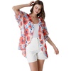 image:imageAmbesonne Womens Kimono Sheer Chiffon CardiganViolet Blue Burnt Orange