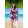 image:imageAmbesonne Womens Kimono Sheer Chiffon CardiganViolet Blue Teal