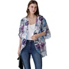 image:imageAmbesonne Womens Kimono Sheer Chiffon CardiganViolet Blue Teal