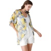 image:imageAmbesonne Womens Kimono Sheer Chiffon CardiganYellow Grey