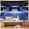 image:imageAmbesonne Bowling Party Tapestry Symmetrical Bowling Pins on an Empty Alley Hobby Fun Challenge Theme Wide Wall Hanging for Bedroom Living Room Dorm 80 X 60 Blue White Red