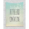 image:imageAmbesonne Lifestyle Tapestry Life Begins at The End of Your Comfort Zone Words Concept Print Wall Hanging for Bedroom Living Room Dorm Decor 60 X 80 Mint