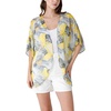 image:imageAmbesonne Womens Kimono Sheer Chiffon CardiganYellow Grey