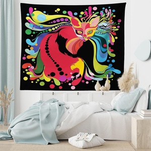 image:imageAmbesonne Abstract Tapestry Horizontal Zigzag Chevron Design with Bold Thin Print Wide Wall Hanging for Bedroom Living Room Dorm 80 X 60 Charcoal Grey Pale GreyRed Blue