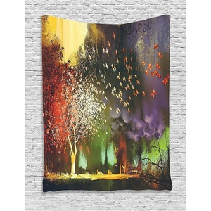 image:imageAmbesonne Nature Tapestry Majestic Sky View with Huge Rain Clouds All Over The Sea and Vibrant Storm Rays Print Wall Hanging for Bedroom Living Room Dorm Decor 60 X 80 BlueYellow Purple