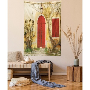 image:imageAmbesonne Nature Tapestry Majestic Sky View with Huge Rain Clouds All Over The Sea and Vibrant Storm Rays Print Wall Hanging for Bedroom Living Room Dorm Decor 60 X 80 BlueYellow Beige