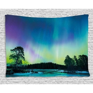 image:imageAmbesonne Psychedelic Tapestry Abstract Unusual with Color and Form Details Hippie Retro Wide Wall Hanging for Bedroom Living Room Dorm 60 X 40 Soft BlueViolet Green