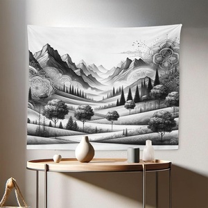 image:imageAmbesonne Psychedelic Tapestry Abstract Unusual with Color and Form Details Hippie Retro Wide Wall Hanging for Bedroom Living Room Dorm 60 X 40 Soft BluePale Grey Dark Taupe