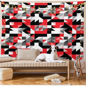 image:imageAmbesonne Psychedelic Tapestry Abstract Unusual with Color and Form Details Hippie Retro Wide Wall Hanging for Bedroom Living Room Dorm 60 X 40 Soft BlueCharcoal Vermilion