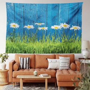 image:imageAmbesonne Psychedelic Tapestry Abstract Unusual with Color and Form Details Hippie Retro Wide Wall Hanging for Bedroom Living Room Dorm 60 X 40 Soft BlueBlue and Green