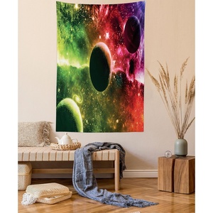 image:imageAmbesonne Psychedelic Tapestry Space Universe Cosmos Galaxy Nebula Stars and Planets in Trippy Tones Image Wall Hanging for Bedroom Living Room Dorm Decor 60 X 80 Magenta Green