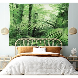image:imageAmbesonne Rainforest Tapestry Palm Trees and Exotic Plants in Tropical Jungle Wild Nature Theme Illustration Wide Wall Hanging for Bedroom Living Room Dorm 80 X 60 Green