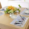 image:imageAmbesonne Christmas Place Mats Set of 4 Group of Penguins in Caps Walking on Snow with Surprise Washable Fabric Placemats for Dining Table Standard Size Soft Lavender