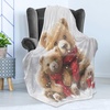 image:imageAmbesonne Christmas Throw Blanket Xmas Ornate Arrange with Pinecones Berries and Flowers Vintage Print Flannel Fleece Accent Piece Soft Couch Cover for Adults 50 x 70 Coral Brown and CoconutOff White Tan Dark Pink