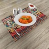 image:imageAmbesonne Ethnic Place Mats Set of 4 Classic Traditional Pattern Image Bird Flower Arrow Natural Ethnic Washable Fabric Placemats for Dining Table Standard Size Teal Red