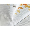 image:imageAmbesonne Fall Bedspread Branch Pale Autumn Leaves and Birds Natural Change in Season Summertime Print Decorative Quilted 3 Piece Coverlet Set with 2 Pillow Shams Queen Size Yellow Cream