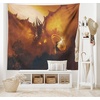 image:imageAmbesonne Fantasy Tapestry Calling of the Dragon Magician for Evil Powers of the Universe Art Print Wide Wall Hanging for Bedroom Living Room Dorm 80 X 60 Orange Brown