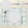 image:imageAmbesonne Floral Place Mats Set of 4 Abstract Horizontal Lines Geometric Bold Thin Stripes Ocean Themed Illustration Washable Fabric Placemats for Dining Table Standard Size Seafoam White