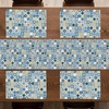 image:imageAmbesonne Floral Table Runner amp Placemats Abstract Clove Petals Digital Featured Vibrant Circular Essence Bouquet Design Set for Dining Table Decor Placemat 4 pcs  Runner 16x72 Petrol Blue TealMustard White