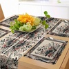 image:imageAmbesonne Floral Table Runner amp Placemats Abstract Clove Petals Digital Featured Vibrant Circular Essence Bouquet Design Set for Dining Table Decor Placemat 4 pcs  Runner 16x72 Petrol Blue TealPale Ruby Reseda Green