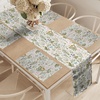 image:imageAmbesonne Floral Table Runner amp Placemats Abstract Clove Petals Digital Featured Vibrant Circular Essence Bouquet Design Set for Dining Table Decor Placemat 4 pcs  Runner 16x72 Petrol Blue TealReseda Green Beige