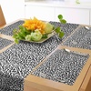 image:imageAmbesonne Floral Table Runner amp Placemats Abstract Clove Petals Digital Featured Vibrant Circular Essence Bouquet Design Set for Dining Table Decor Placemat 4 pcs  Runner 16x72 Petrol Blue TealBlack and Grey