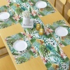 image:imageAmbesonne Floral Table Runner amp Placemats Abstract Clove Petals Digital Featured Vibrant Circular Essence Bouquet Design Set for Dining Table Decor Placemat 4 pcs  Runner 16x72 Petrol Blue TealPale Caramel Burgundy