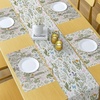 image:imageAmbesonne Floral Table Runner amp Placemats Abstract Clove Petals Digital Featured Vibrant Circular Essence Bouquet Design Set for Dining Table Decor Placemat 4 pcs  Runner 16x72 Petrol Blue TealReseda Green Beige