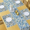 image:imageAmbesonne Floral Table Runner amp Placemats Abstract Clove Petals Digital Featured Vibrant Circular Essence Bouquet Design Set for Dining Table Decor Placemat 4 pcs  Runner 16x72 Petrol Blue TealMustard White