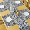 image:imageAmbesonne Floral Table Runner amp Placemats Abstract Clove Petals Digital Featured Vibrant Circular Essence Bouquet Design Set for Dining Table Decor Placemat 4 pcs  Runner 16x72 Petrol Blue TealBlack and Grey