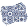 image:imageAmbesonne Floral Table Runner amp Placemats Abstract Clove Petals Digital Featured Vibrant Circular Essence Bouquet Design Set for Dining Table Decor Placemat 4 pcs  Runner 16x72 Petrol Blue TealViolet Blue Orange White