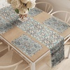 image:imageAmbesonne Floral Table Runner amp Placemats Abstract Clove Petals Digital Featured Vibrant Circular Essence Bouquet Design Set for Dining Table Decor Placemat 4 pcs  Runner 16x72 Petrol Blue TealPale Teal Pale Mustard