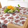 image:imageAmbesonne Floral Table Runner amp Placemats Abstract Clove Petals Digital Featured Vibrant Circular Essence Bouquet Design Set for Dining Table Decor Placemat 4 pcs  Runner 16x72 Petrol Blue TealRed Umber Rose