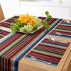 image:imageAmbesonne Floral Table Runner amp Placemats Abstract Clove Petals Digital Featured Vibrant Circular Essence Bouquet Design Set for Dining Table Decor Placemat 4 pcs  Runner 16x72 Petrol Blue TealBlue Orange Green