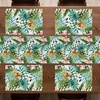 image:imageAmbesonne Floral Table Runner amp Placemats Abstract Clove Petals Digital Featured Vibrant Circular Essence Bouquet Design Set for Dining Table Decor Placemat 4 pcs  Runner 16x72 Petrol Blue TealPale Caramel Burgundy