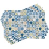 image:imageAmbesonne Floral Table Runner amp Placemats Abstract Clove Petals Digital Featured Vibrant Circular Essence Bouquet Design Set for Dining Table Decor Placemat 4 pcs  Runner 16x72 Petrol Blue TealMustard White