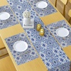 image:imageAmbesonne Floral Table Runner amp Placemats Abstract Clove Petals Digital Featured Vibrant Circular Essence Bouquet Design Set for Dining Table Decor Placemat 4 pcs  Runner 16x72 Petrol Blue TealViolet Blue Orange White