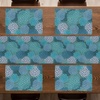 image:imageAmbesonne Floral Table Runner amp Placemats Abstract Clove Petals Digital Featured Vibrant Circular Essence Bouquet Design Set for Dining Table Decor Placemat 4 pcs  Runner 16x72 Petrol Blue TealPetrol Blue Teal