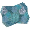 image:imageAmbesonne Floral Table Runner amp Placemats Abstract Clove Petals Digital Featured Vibrant Circular Essence Bouquet Design Set for Dining Table Decor Placemat 4 pcs  Runner 16x72 Petrol Blue TealPetrol Blue Teal