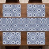 image:imageAmbesonne Floral Table Runner amp Placemats Abstract Clove Petals Digital Featured Vibrant Circular Essence Bouquet Design Set for Dining Table Decor Placemat 4 pcs  Runner 16x72 Petrol Blue TealViolet Blue Orange White
