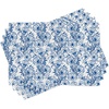 image:imageAmbesonne Floral Table Runner amp Placemats Abstract Clove Petals Digital Featured Vibrant Circular Essence Bouquet Design Set for Dining Table Decor Placemat 4 pcs  Runner 16x72 Petrol Blue TealCobalt Blue White