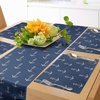 image:imageAmbesonne Floral Table Runner amp Placemats Abstract Clove Petals Digital Featured Vibrant Circular Essence Bouquet Design Set for Dining Table Decor Placemat 4 pcs  Runner 16x72 Petrol Blue TealWhite Blue