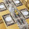 image:imageAmbesonne Floral Table Runner amp Placemats Abstract Clove Petals Digital Featured Vibrant Circular Essence Bouquet Design Set for Dining Table Decor Placemat 4 pcs  Runner 16x72 Petrol Blue TealPale Ruby Reseda Green