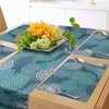 image:imageAmbesonne Floral Table Runner amp Placemats Abstract Clove Petals Digital Featured Vibrant Circular Essence Bouquet Design Set for Dining Table Decor Placemat 4 pcs  Runner 16x72 Petrol Blue TealPetrol Blue Teal
